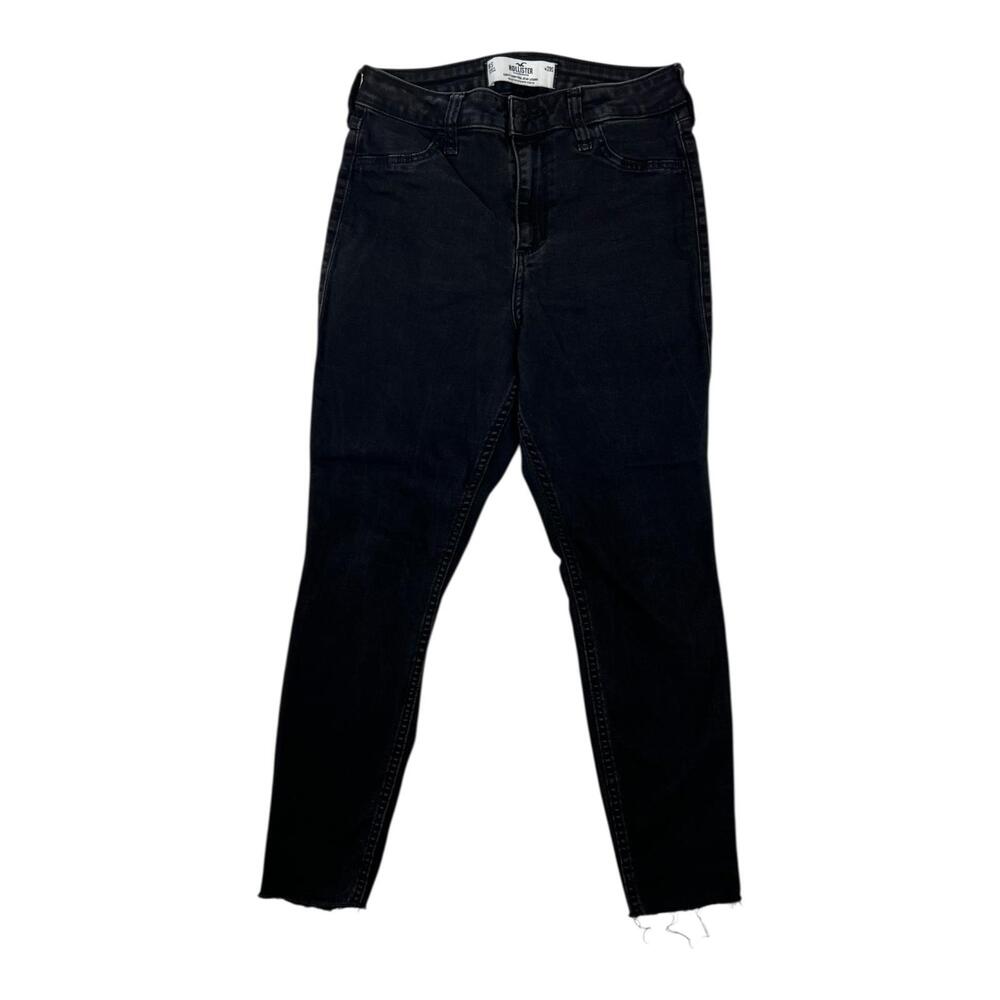 Hollister Curvy High-Rise Jegging Jeans Womens 8S W29 Black Distressed Denim